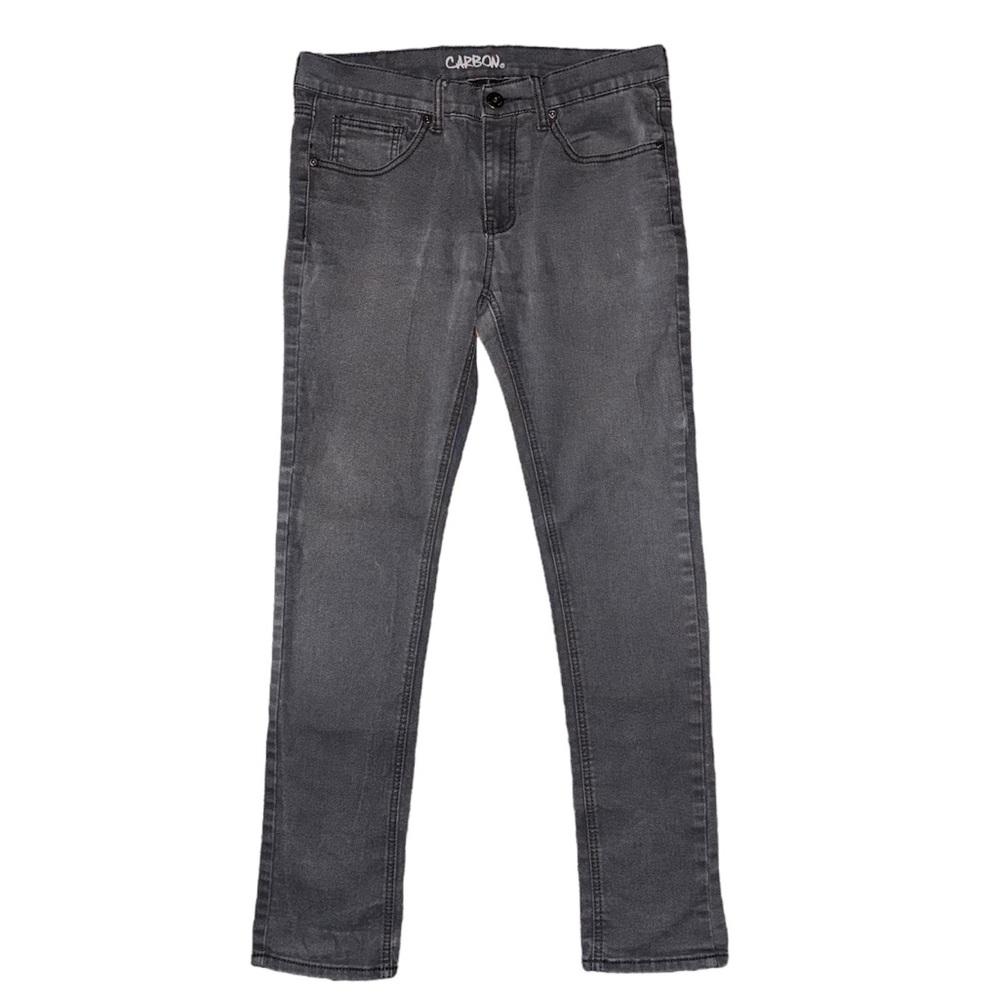 Carbon Skinny Jeans In Dark Gray // 32x32